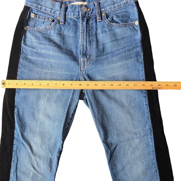 Madewell Perfect Vintage Blue Jean Velvet Tux Stripe Edition Denim. size  27 - Picture 6 of 9